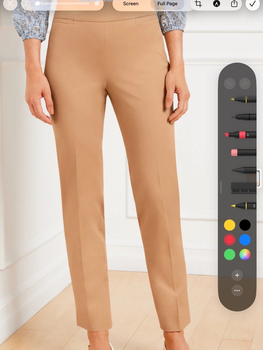 Bundle of 3 pairs Talbots Tailored Straight-Leg Pants in Camel, Tan & White.